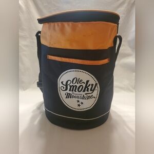 Ole Smoky Tennessee Moonshine Round Cooler Bag Orange and Black